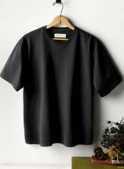 Imogene + Willie faded black knit box crew