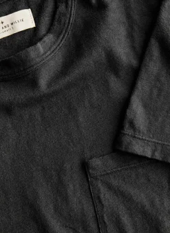 Imogene + Willie faded black knit pocket tee