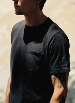 Imogene + Willie faded black knit pocket tee