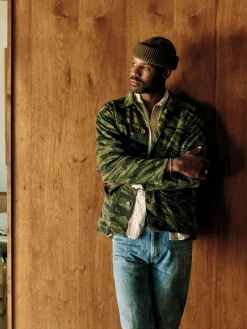 Imogene + Willie fatigue jacket in brushstroke camo
