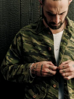 Imogene + Willie fatigue jacket in brushstroke camo