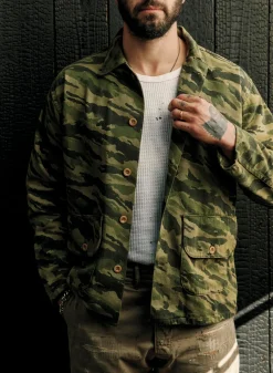 Imogene + Willie fatigue jacket in brushstroke camo
