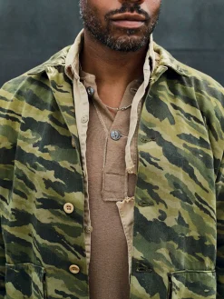 Imogene + Willie fatigue jacket in brushstroke camo