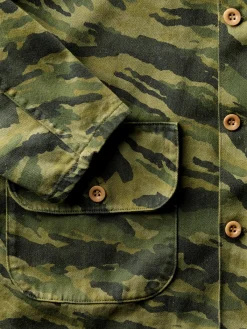 Women Imogene + Willie fatigue jacket in brushstroke camo