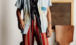 Women Imogene + Willie fethiye in hand-loomed coastal stripe