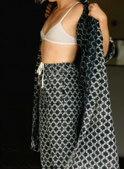 Women Imogene + Willie fethiye in indigo kiji print