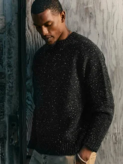 Imogene + Willie galway wool sweater in black nep