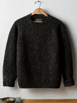 Women Imogene + Willie galway wool sweater in black nep