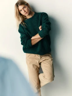 Women Imogene + Willie galway wool sweater in spruce nep
