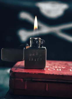 Women Imogene + Willie hand stamped "mama tried" zippo