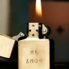 Women Imogene + Willie hand stamped "mi amor" zippo