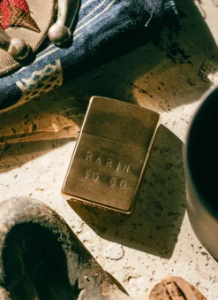 Women Imogene + Willie hand stamped "rarin' to go" zippo