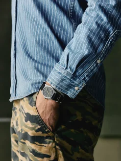Imogene + Willie hayes indigo stripe pearl snap