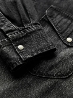 Imogene + Willie hayes washed black pearl snap