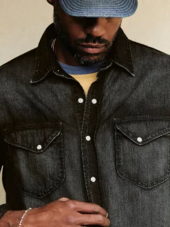 Imogene + Willie hayes washed black pearl snap
