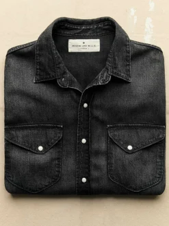 Imogene + Willie hayes washed black pearl snap