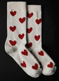 Women Imogene + Willie heart sock in natural