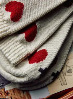 Women Imogene + Willie heart sock in natural