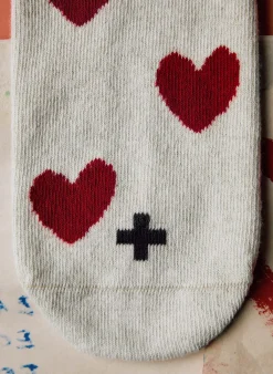 Women Imogene + Willie heart sock in natural