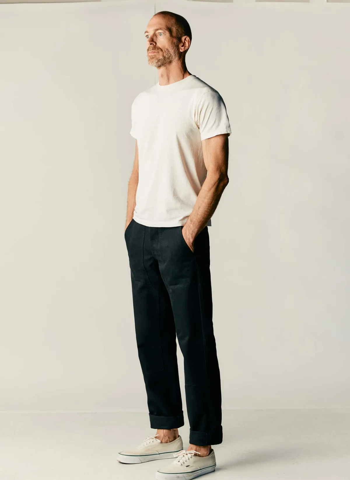 Imogene + Willie hencye canvas workpant in black