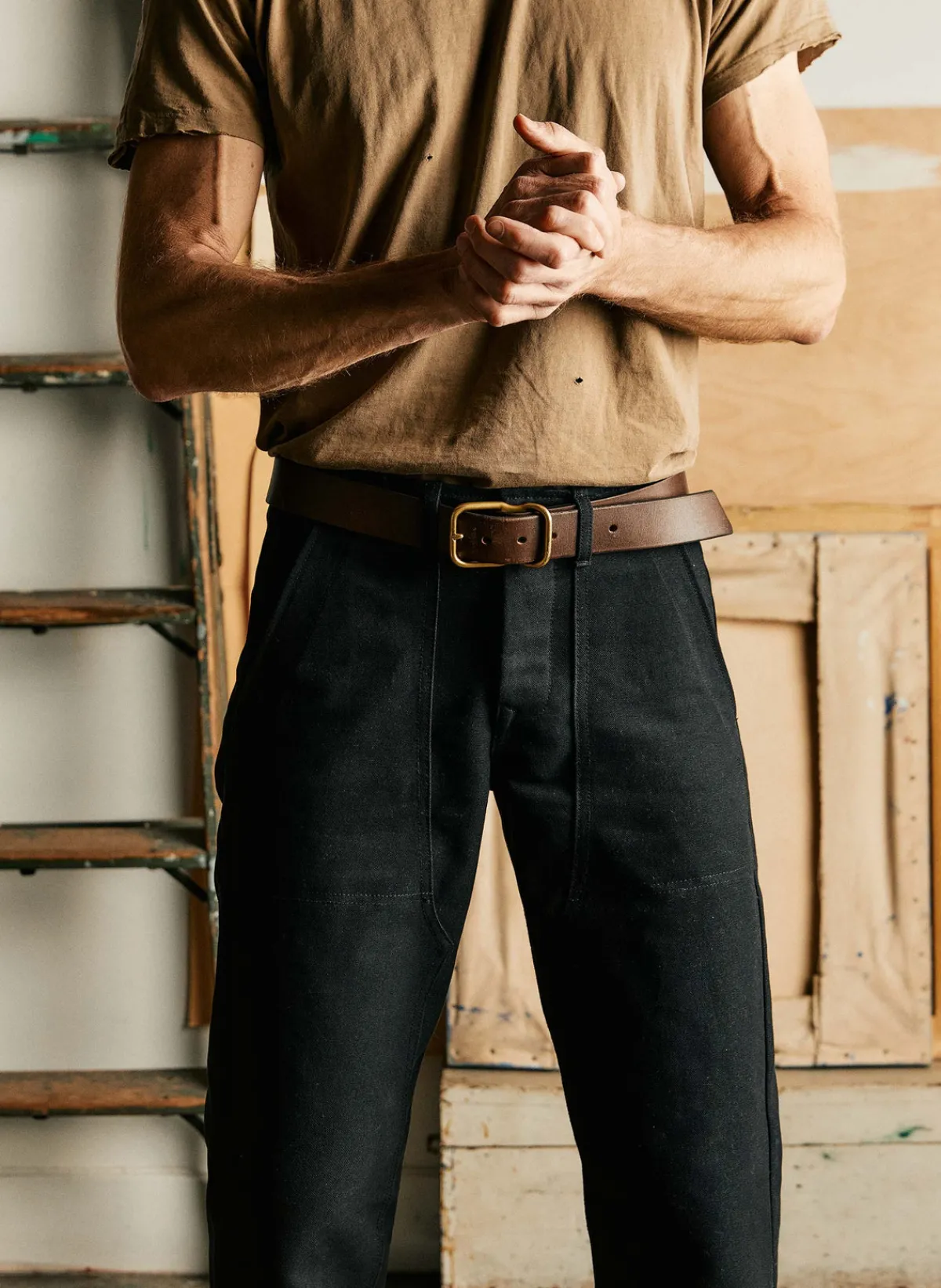 Imogene + Willie hencye canvas workpant in black