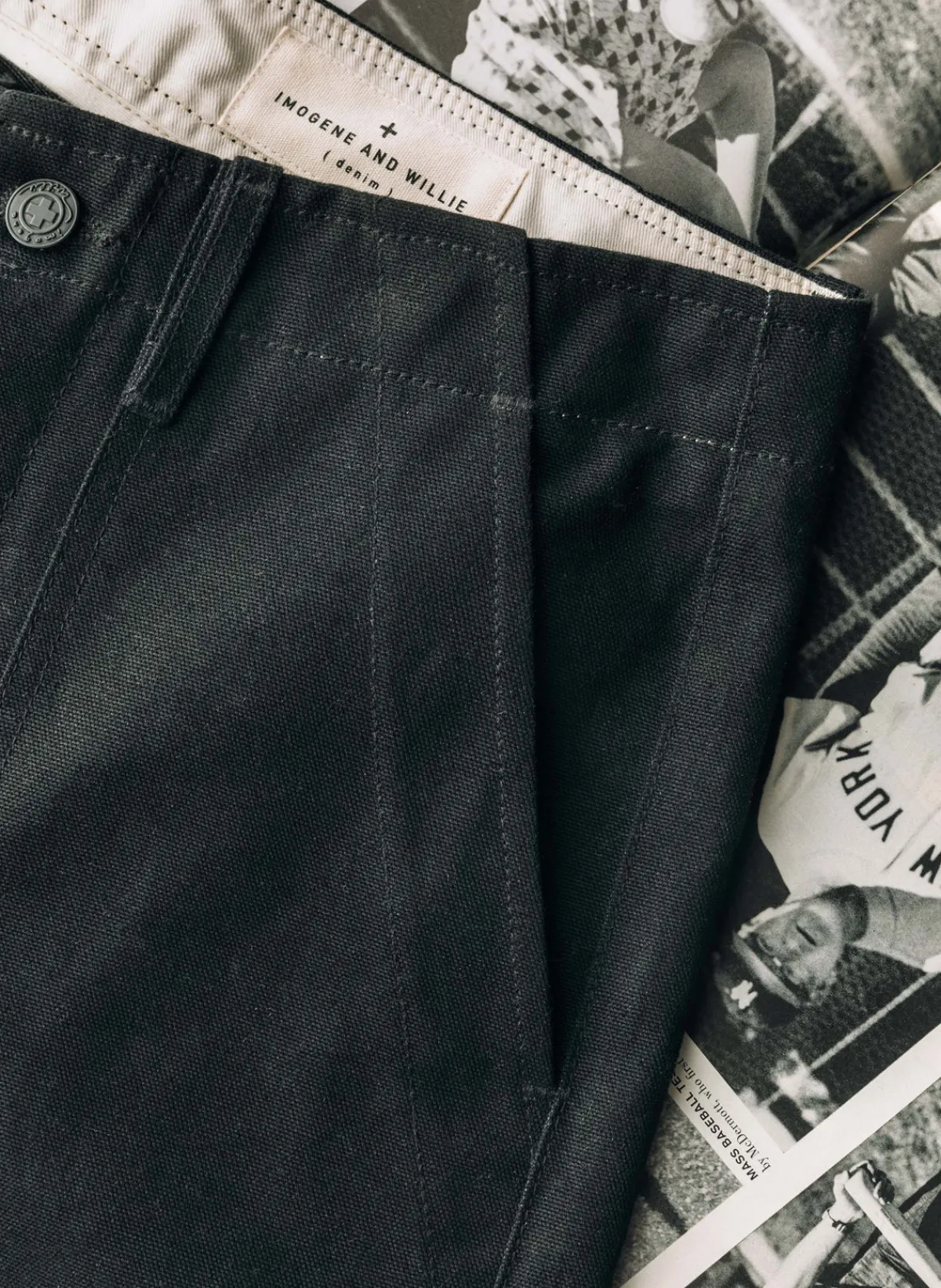 Imogene + Willie hencye canvas workpant in black