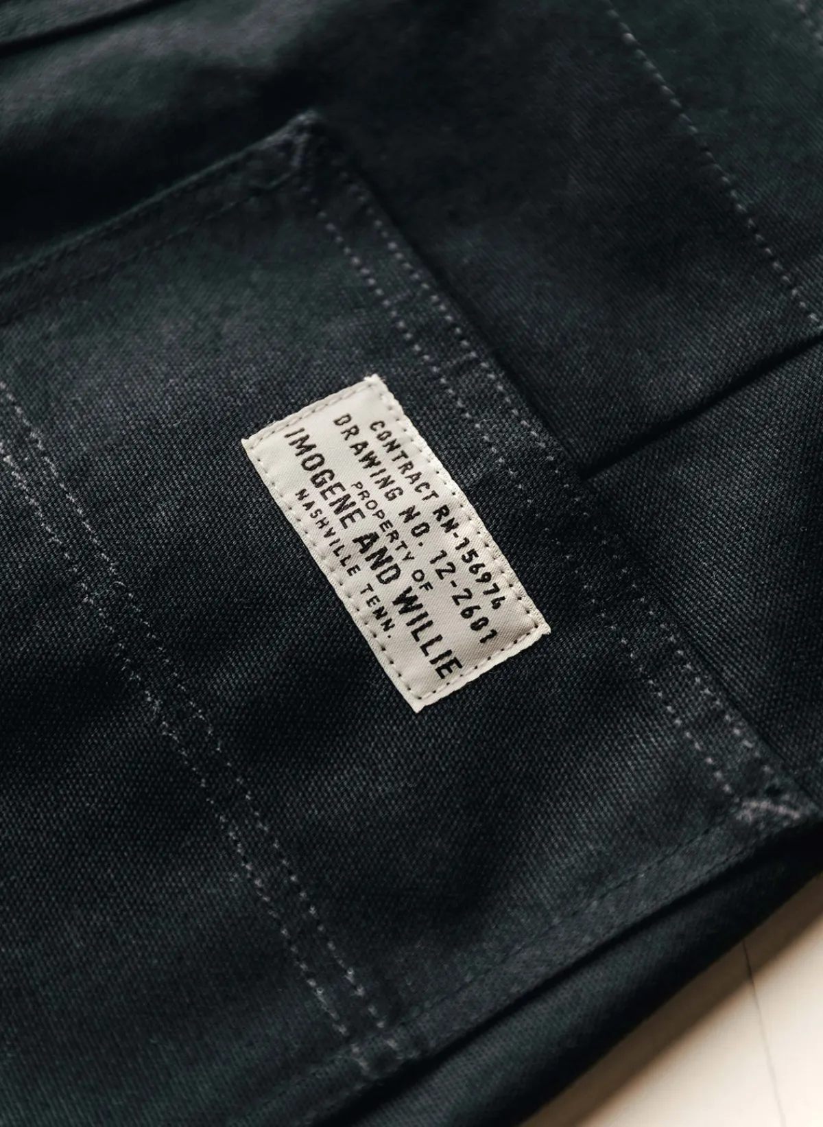 Imogene + Willie hencye canvas workpant in black