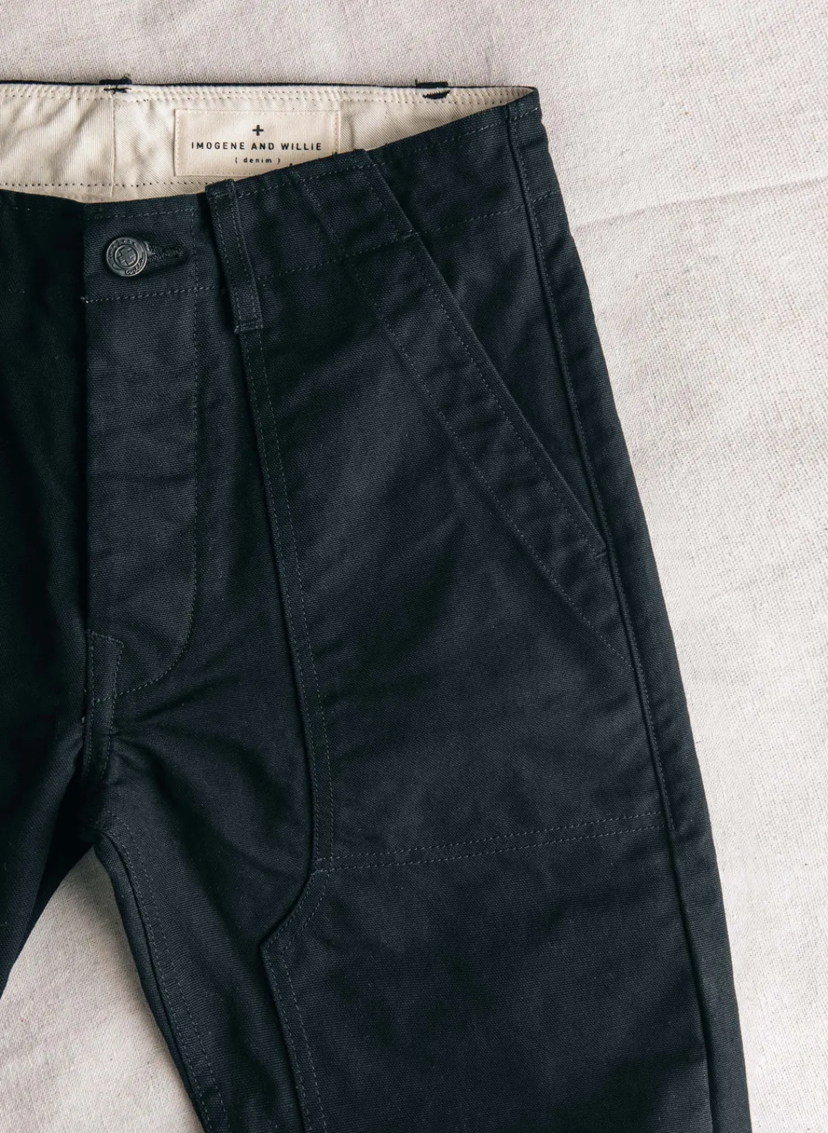 Imogene + Willie hencye canvas workpant in black