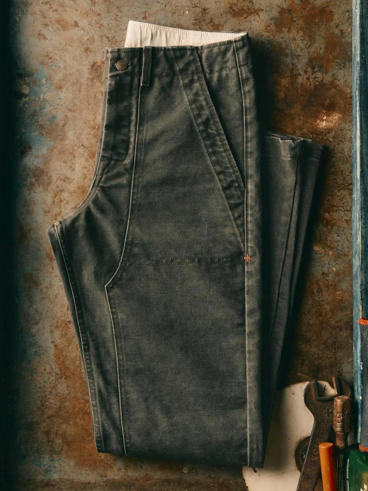 Imogene + Willie hencye canvas workpant in washed slate