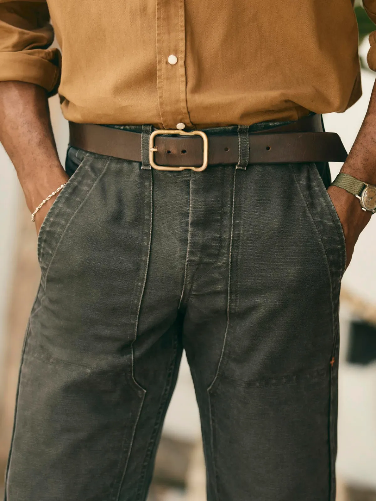 Imogene + Willie hencye canvas workpant in washed slate