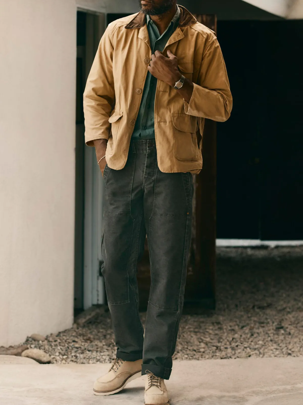Imogene + Willie hencye canvas workpant in washed slate