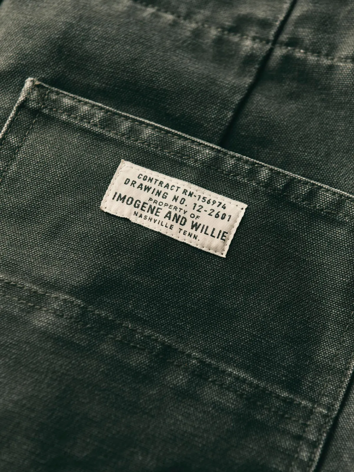 Imogene + Willie hencye canvas workpant in washed slate