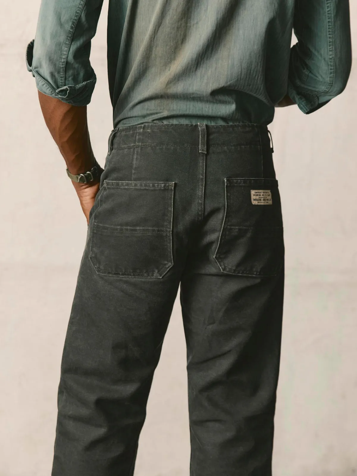 Imogene + Willie hencye canvas workpant in washed slate