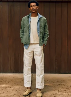 Imogene + Willie hencye canvas workpant in natural