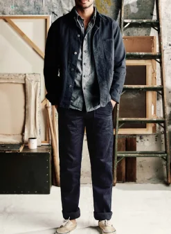Imogene + Willie hencye workpant in black indigo