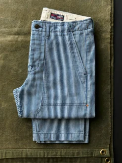 Imogene + Willie hencye workpant in hickory stripe