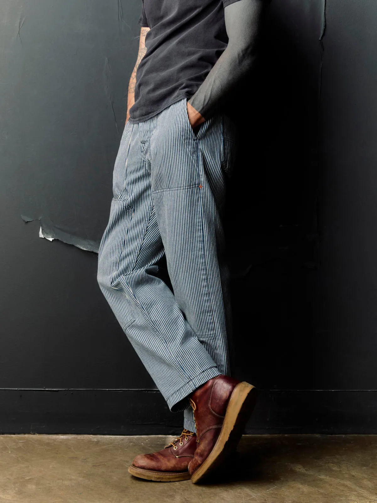 Imogene + Willie hencye workpant in hickory stripe
