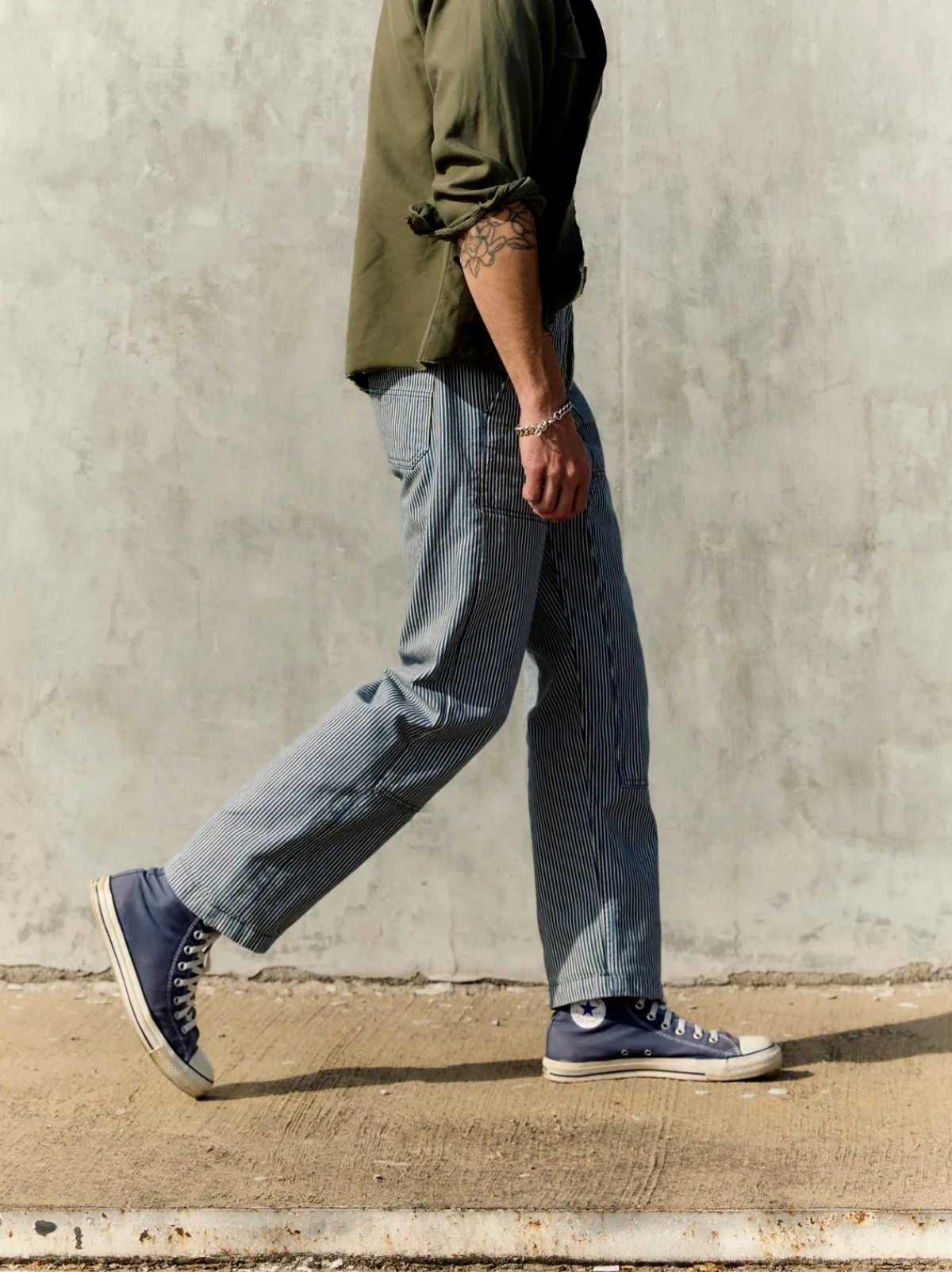 Imogene + Willie hencye workpant in hickory stripe