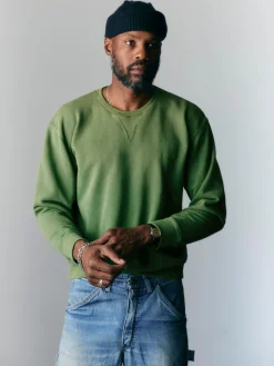 Imogene + Willie hilts sweatshirt sunfaded green