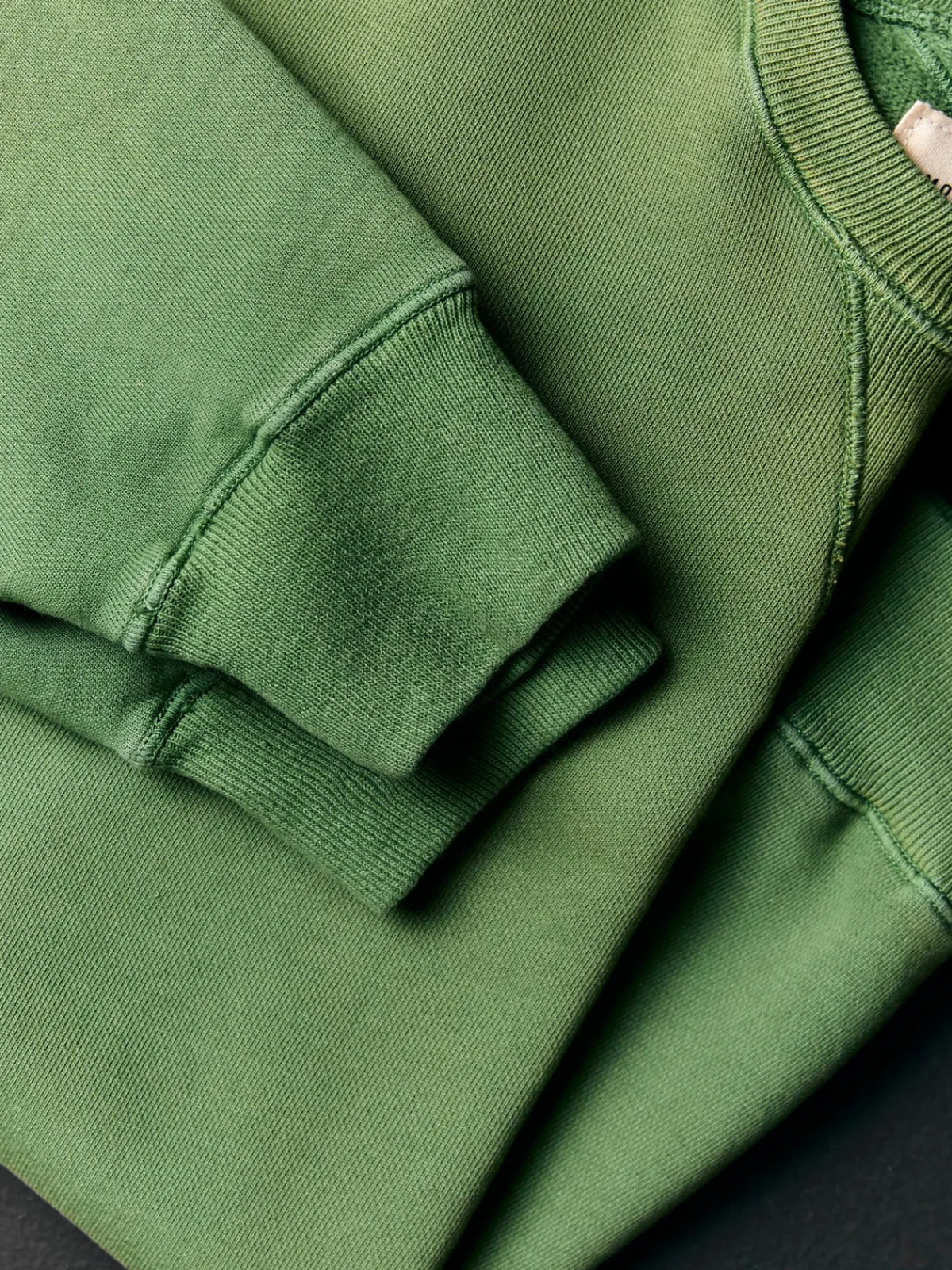 Imogene + Willie hilts sweatshirt sunfaded green