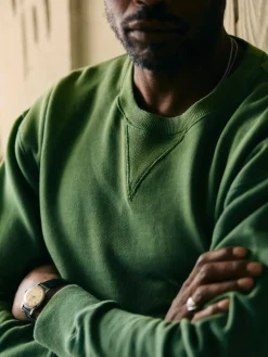 Imogene + Willie hilts sweatshirt sunfaded green