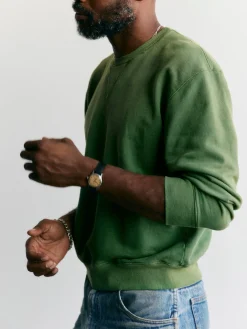 Imogene + Willie hilts sweatshirt sunfaded green