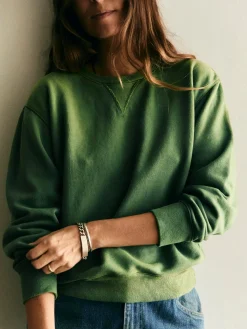 Women Imogene + Willie hilts sweatshirt sunfaded green