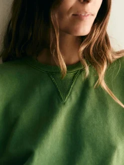 Women Imogene + Willie hilts sweatshirt sunfaded green