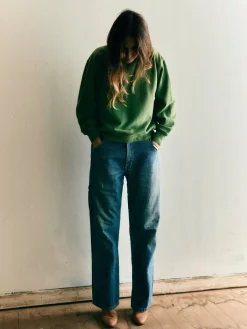 Women Imogene + Willie hilts sweatshirt sunfaded green