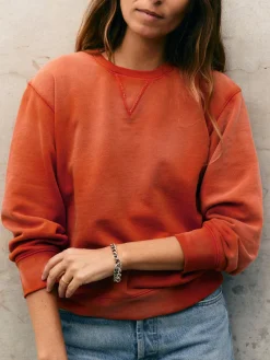 Women Imogene + Willie hilts sweatshirt sunfaded red