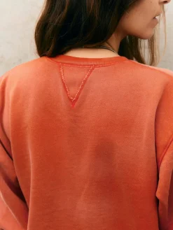 Women Imogene + Willie hilts sweatshirt sunfaded red