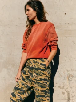 Women Imogene + Willie hilts sweatshirt sunfaded red