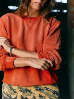 Women Imogene + Willie hilts sweatshirt sunfaded red