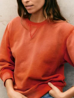 Women Imogene + Willie hilts sweatshirt sunfaded red